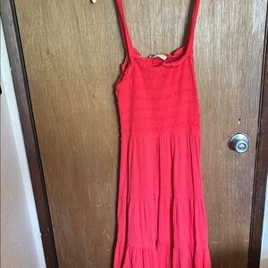 C&C California Red Midi Dress